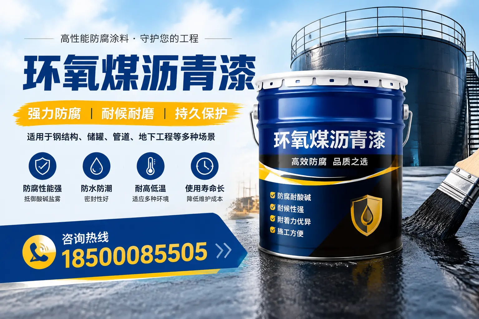 环氧煤沥青漆在工业中的应用，定安企业的选择